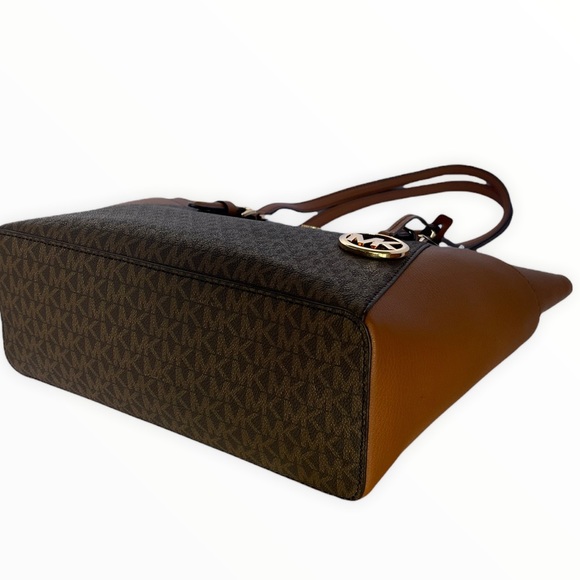 Michael Kors Charlotte Leather Tote bag Brown MK print - Picture 14 of 14